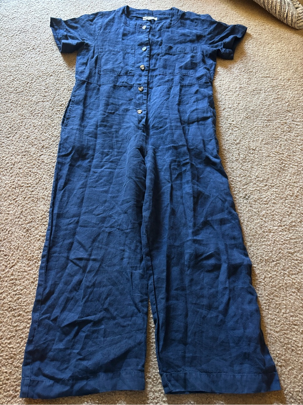 HANSEL FROM BASEL Jumpsuit Size 3/ Large Linen Blend Wide leg